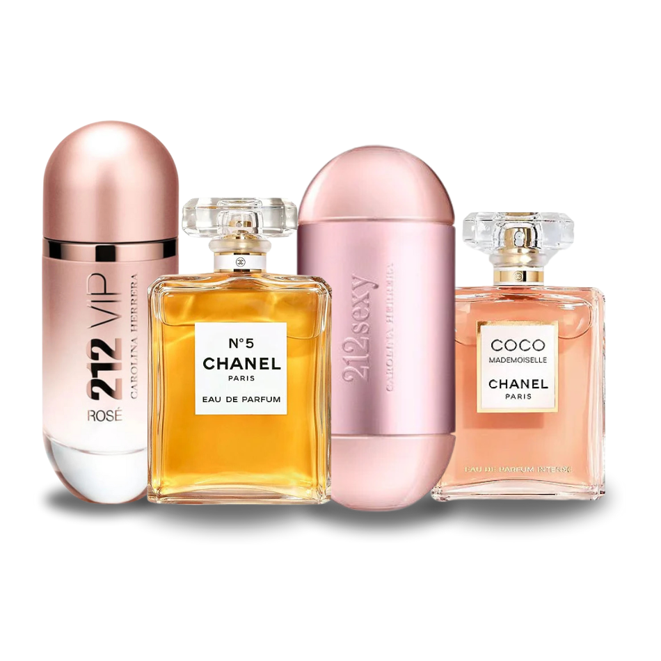 Achetez 2 Recevez 4 - Mademoiselle | 212 VIP Rose | CHANEL N5 | 212 VIP Sexy - EAU de Parfum 100ml