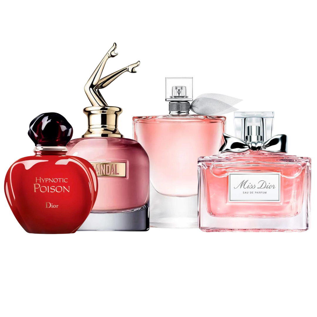 4 Parfums - Hypnotic Poison, SCANDAL, Miss Dior, La Vie Est Belle (ACHETEZ 2, RECEVEZ-EN 4)